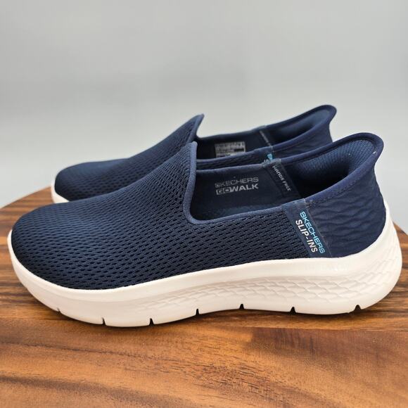 Skechers Slip-ins Shoes Womens 6.5 Wide Navy Go Walk Hands Free Walking Sneakers - Picture 3 of 8